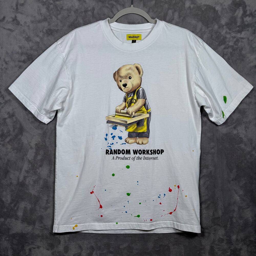 Market Random Workshop Bear Graphic Tee White Men’s M